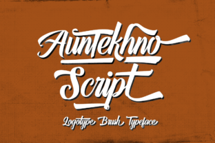 Auntekhno Script: A Bold Handwritten Font for Makers