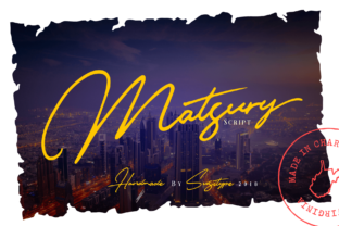 Matsury: An Elegant Signature Script for Editorial Design
