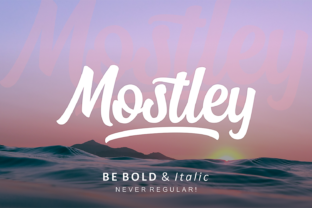 Mostley: A Painterly Script Font for Modern Makers